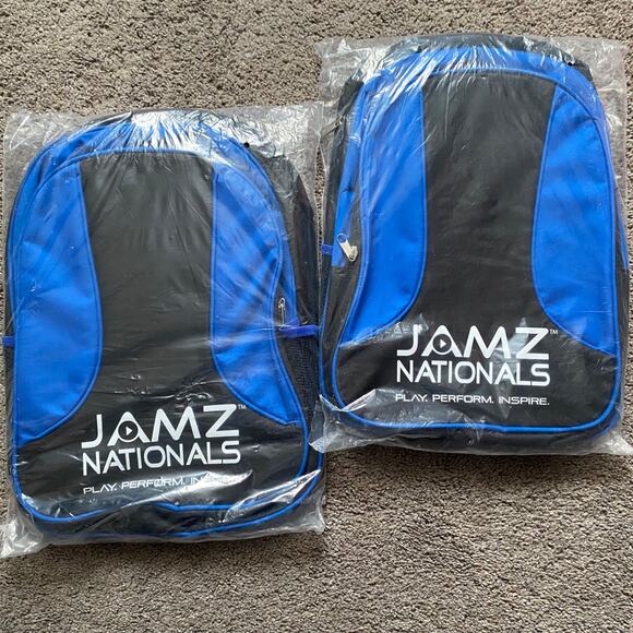 Jamz Nationals blue and black backpacks- set of 2 - Picture 1 of 6